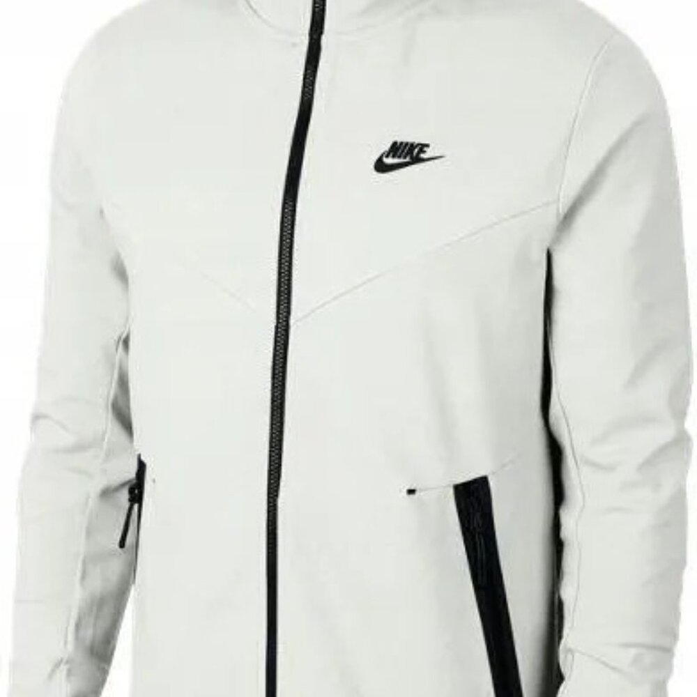 Men's Nike Sportswear Tech Pack Full-zip Hoodie White Size Medium AA3784-121